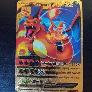 Gold Charizard V Pokémon card